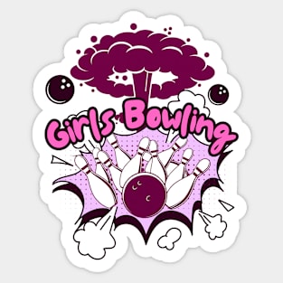 Girls Bowling Sticker